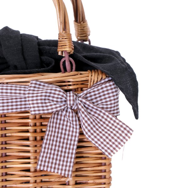 画像5: 【即日発送】ラタン編み長方形カゴバッグ【YMT】 (5)