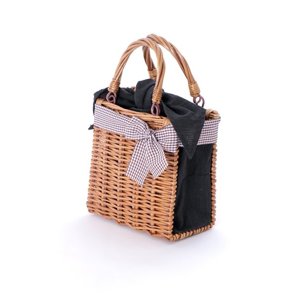 画像6: 【即日発送】ラタン編み長方形カゴバッグ【YMT】 (6)