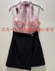 画像2: 【アウトレット】送料無料!バイカラー/アメリカンスリーブ/シアー/ビジュー/シフォン/ハイウエスト/キャバドレス【Sサイズ/1カラー】[OF08] (2)