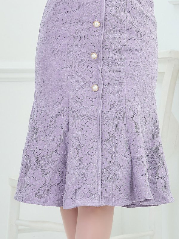 画像5: SALE!総レースマーメイドワンピースドレス/パール/胸元隠し/背中隠し/ミディアムドレス/マーメイド/キャバドレス【S-Lサイズ/2カラー】[HC02-X] 【SB】dzw (5)