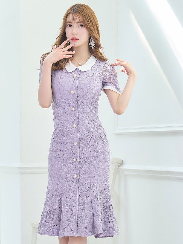 画像16: SALE!総レースマーメイドワンピースドレス/パール/胸元隠し/背中隠し/ミディアムドレス/マーメイド/キャバドレス【S-Lサイズ/2カラー】[HC02-X] 【SB】dzw (16)