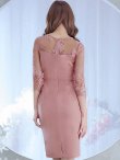 画像7: SALE!【Glera/グレイラ】タックプリーツワンピース/ワンカラー/タイト/ロングスリーブ/レース/シアー/谷間隠し/ミディアムドレス/キャバドレス 【M-XLサイズ/2カラー】[HC02] 【SB】dzk (7)
