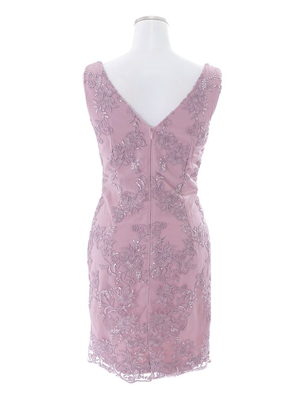 画像16: SALE!刺繍レース/ノースリーブ/ジップアップ/スパンコール/肌見せ/谷間見せ/ミニドレス/キャバドレス 【S-Lサイズ/2カラー】[HC02-X] 【SB】dzw (16)