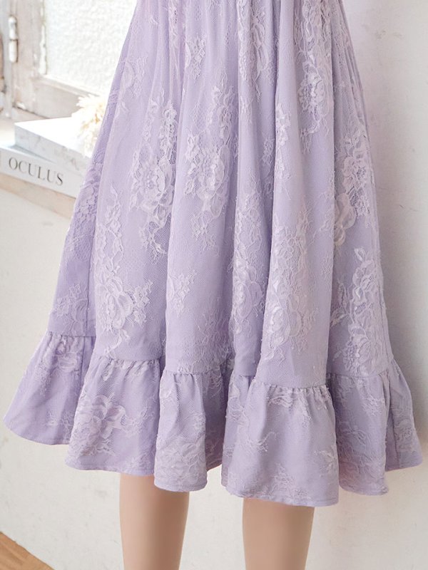 画像6: SALE!【sifeel/シフィール】マーメイドワンピースドレス/フリル/刺繍レース/ベルト/谷間見せ/背中隠し/ミディアムドレス/キャバドレス【S-Lサイズ/2カラー】[HC02]【SB】dzj (6)