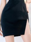 画像7: SALE!再入荷!フロントファスナーノースリーブニットドレス/サイドシアー/ジップアップ/谷間見せ/無地/ミニドレス/キャバドレス【XS-Mサイズ/2カラー】[OF04-U] 【SB】dzw (7)