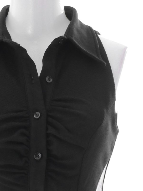 画像15: SALE!リブタイトニットドレス/リブ/開襟/ノースリーブ/タイト/ミニドレス/キャバドレス【XS-Mサイズ/1カラー】[HC02]  【SB】dzw (15)