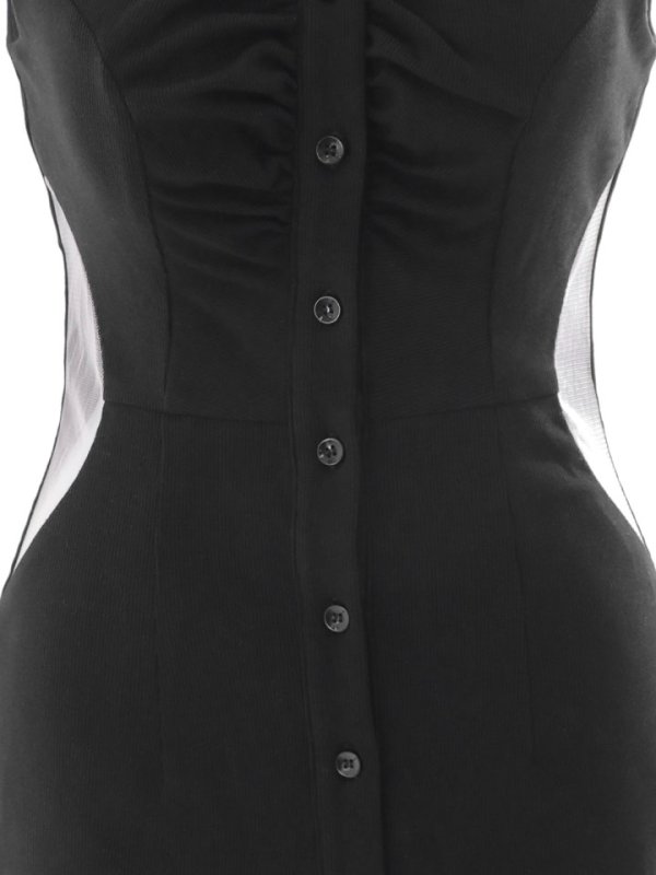 画像17: SALE!リブタイトニットドレス/リブ/開襟/ノースリーブ/タイト/ミニドレス/キャバドレス【XS-Mサイズ/1カラー】[HC02]  【SB】dzw (17)