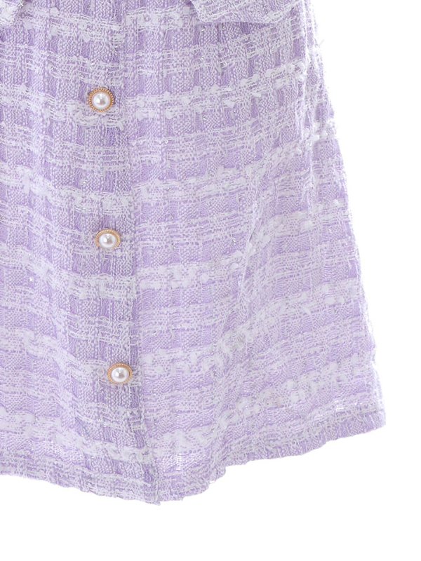 画像16: SALE!ツイードチェックミニワンピース/Aライン/ノースリーブ/フェイクポケット/パールボタン/ベルト/背中隠し/ミニドレス/キャバドレス 【S-Mサイズ/1カラー】[HC02]【SB】dzw (16)