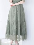画像9: SALE!【sifeel/シフィール】総レースフェミニンワンピースドレス/フレアー/胸元隠し/ミディアムドレス/キャバドレス【S-Lサイズ/2カラー】[OF04] 【SB】dzw (9)
