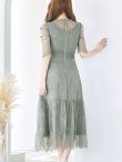 画像10: SALE!【sifeel/シフィール】総レースフェミニンワンピースドレス/フレアー/胸元隠し/ミディアムドレス/キャバドレス【S-Lサイズ/2カラー】[OF04] 【SB】dzw (10)
