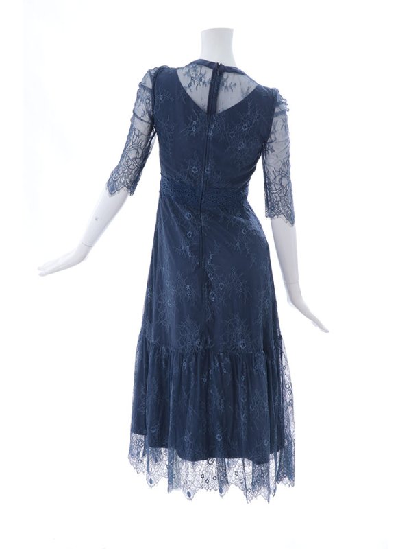 画像20: SALE!【sifeel/シフィール】総レースフェミニンワンピースドレス/フレアー/胸元隠し/ミディアムドレス/キャバドレス【S-Lサイズ/2カラー】[HC02] 【SB】dzw (20)