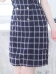 画像11: SALE!チェック柄タイトミニドレス/ダブルボタン/ノースリーブ/金ボタン/谷間見せ/背中見せ/ミニドレス/キャバドレス 【S-Mサイズ/1カラー】[HC02] 【SB】dzw (11)