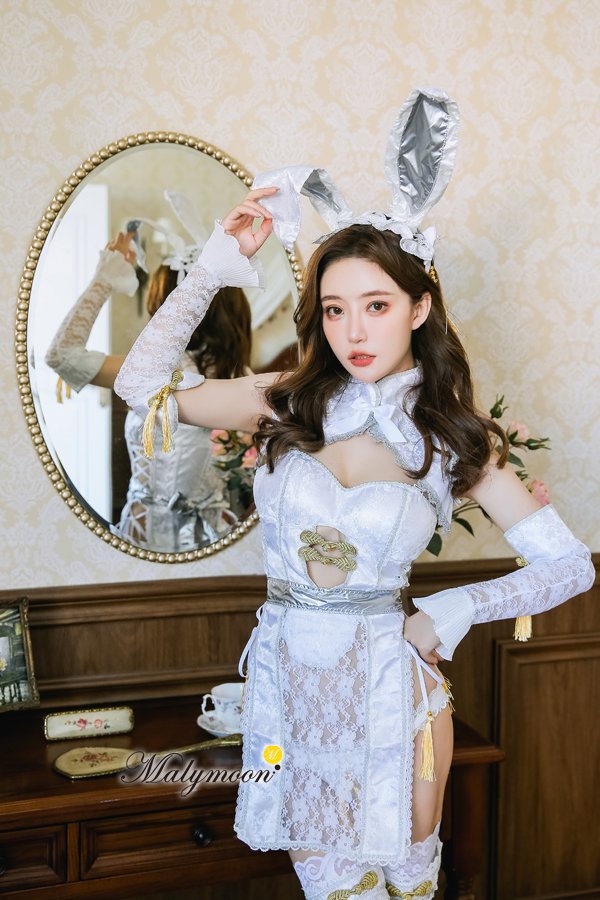 画像13: 【即日発送】チャイナバニーガール《高級コスランジェリー9点セット》【Dreamy Doll Premium/ドリーミードールプレミアム】【フリーサイズ/2カラー】[HC02] (13)