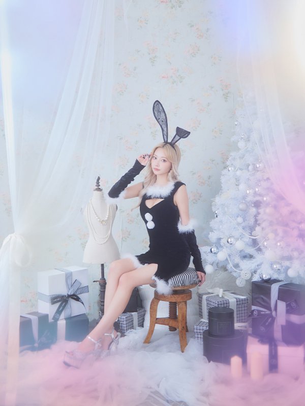 画像13: 【サンタセール！】【サンタコス 5点セット】【S-Mサイズ/2カラー】セクシーバニーサンタコスプレ[YMT] (13)