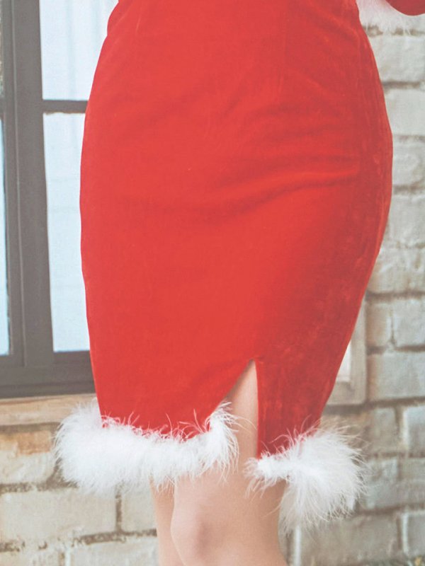 画像14: 【サンタセール！】【サンタコス5点セット】【S-Mサイズ/2カラー】セクシーバニーサンタコスプレ[OF01] (14)