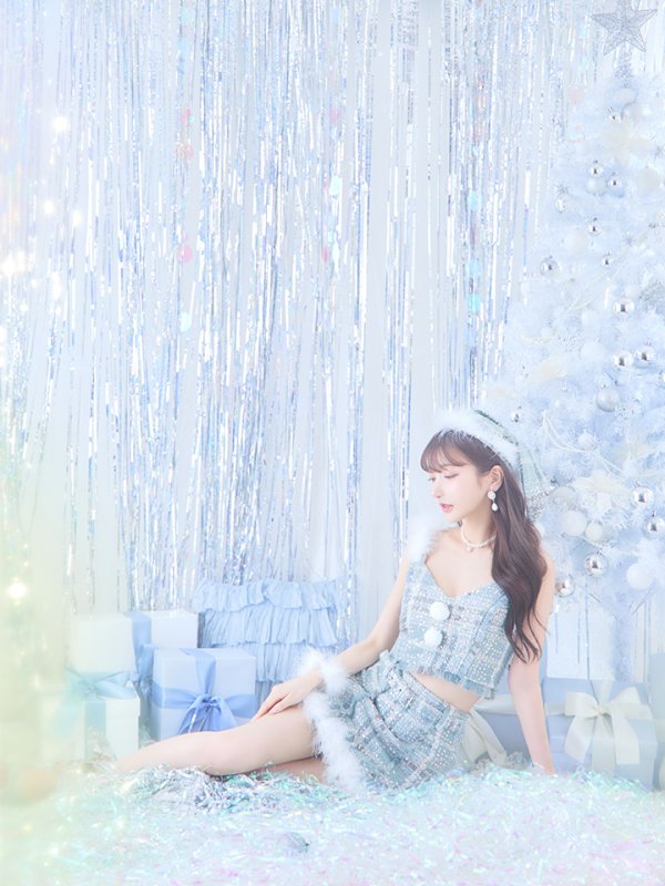 画像6: 【即日発送】【サンタコス5点セット】【XS-Mサイズ/1カラー】セットアップツイードサンタコスプレ[YMT] (6)