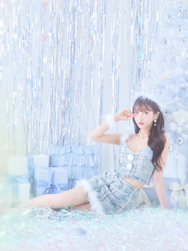 画像13: 【即日発送】【サンタコス5点セット】【XS-Mサイズ/1カラー】セットアップツイードサンタコスプレ[YMT] (13)