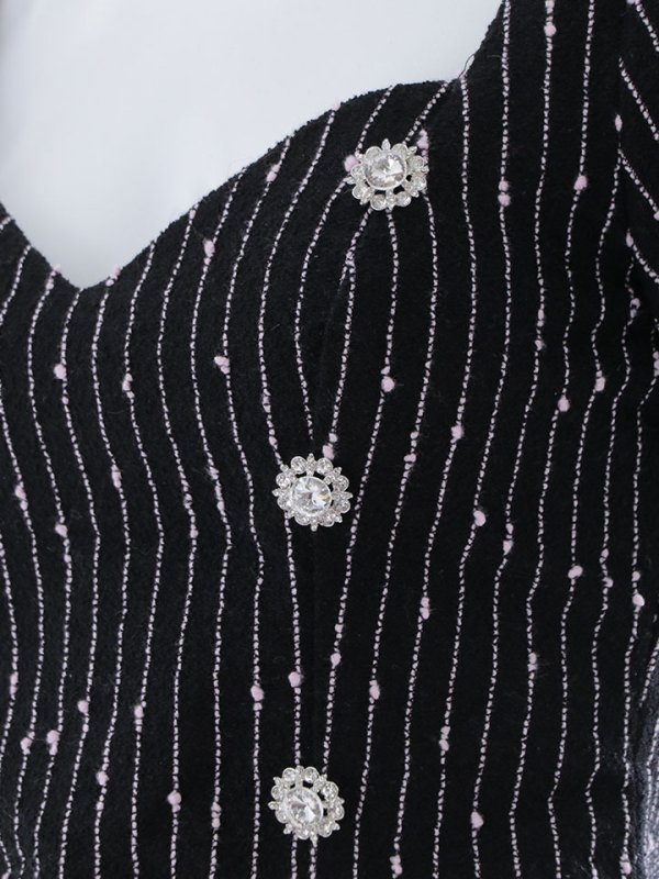 画像19: SALE!セットアップストライプミニドレス/2ピース/谷間見せ/背中見せ/ショートスリーブ/ミニドレス/キャバドレス 【XS-Mサイズ/1カラー】[HC02] 【SB】dzw (19)