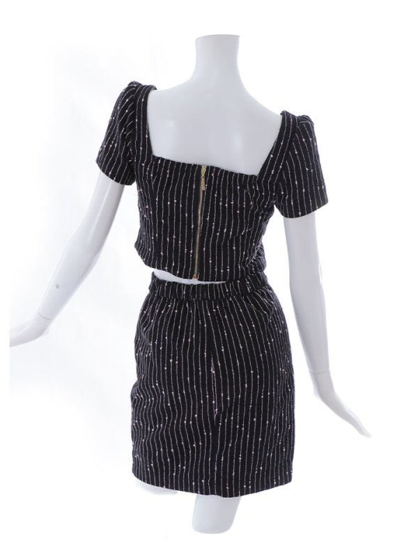 画像16: SALE!セットアップストライプミニドレス/2ピース/谷間見せ/背中見せ/ショートスリーブ/ミニドレス/キャバドレス 【XS-Mサイズ/1カラー】[HC02] 【SB】dzw (16)