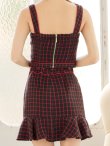 画像7: SALE!格子チェック柄セットアップ/ノースリーブ/マーメイド/キャバドレス/ミニドレス【XS-Mサイズ/1カラー】[HC02] 【SB】dzw (7)