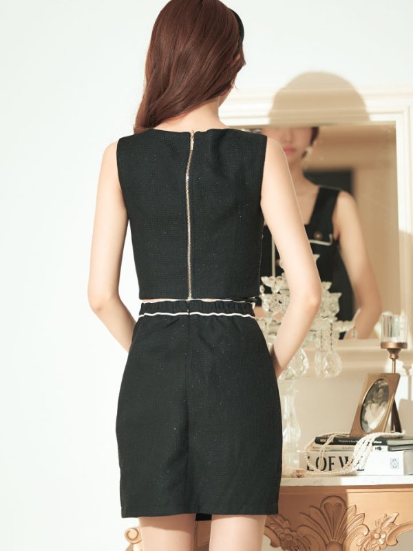 画像11: SALE!チェーンベルト/セットアップ/ノースリーブ/タイト/ミニドレス/キャバドレス【XS-Mサイズ/1カラー】[HC02]【SB】dzw (11)