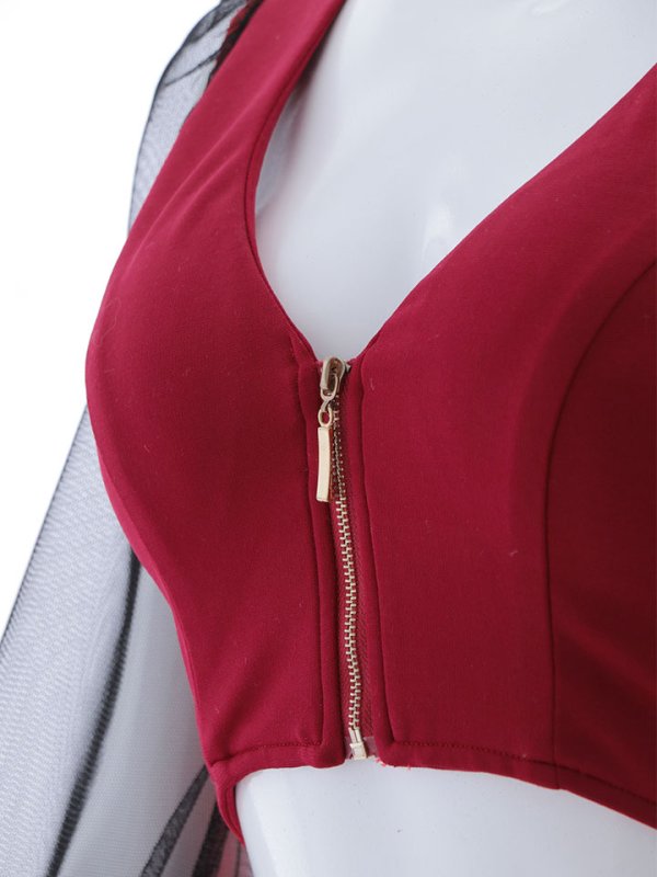 画像18: フロントファスナーロングドレス/長袖/谷間見せ/背中見せ/キャバドレス 【S-Lサイズ/2カラー】[HC02] 【SB】dzw (18)