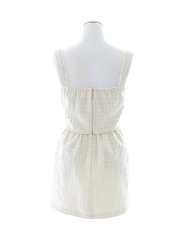 画像24: 新色登場!ノースリーブセットアップドレス/ツイード/フリンジ/パールボタン/谷間見せ/背中見せ/ミニドレス/キャバドレス【XS-Mサイズ/2カラー】[HC02-X] 【SB】dzt (24)