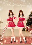 画像2: 【即日発送】【クリスマスコスプレ8点セット】【Malymoon/マリームーン】ファーポンポンサンタ【フリーサイズ/1カラー】[YMT] (2)