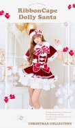 画像5: 【クリスマスコスプレ8点セット】【Malymoon/マリームーン】リボンケープドーリーサンタコスプレ【2サイズ/1カラー】【予約/12月上旬発送予定】[HC03] (5)