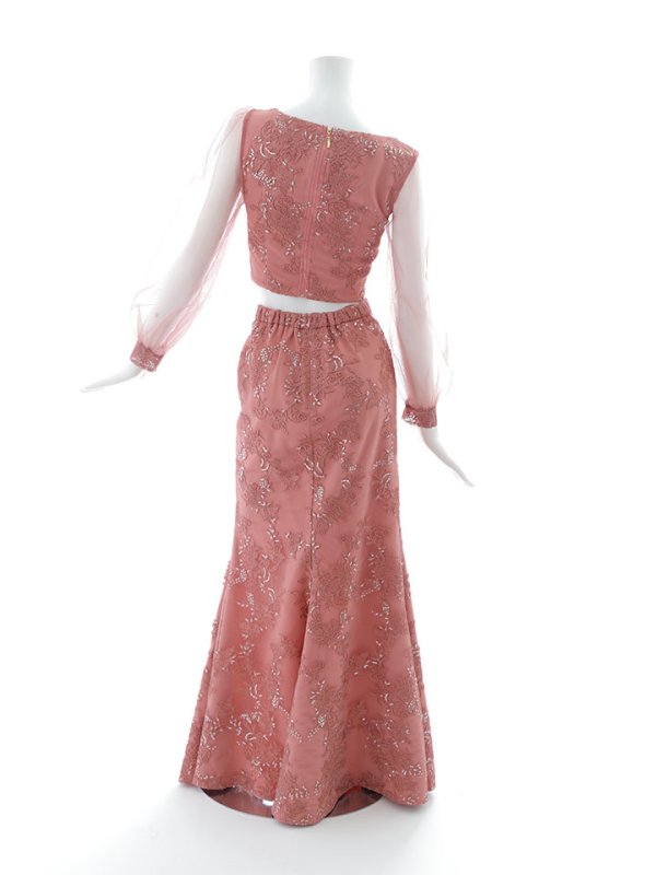 画像20: 【送料無料!】刺繍レースドレス/ビジュー/チュール/ロングスリーブ/ロングドレス/キャバドレス【S-Mサイズ/2カラー】[HC02-X] 【SB】dzw (20)