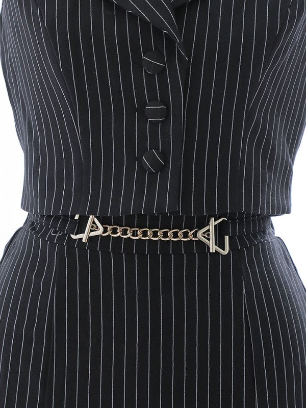 画像17: 襟付きストライプセットアップミニドレス/キャバドレス【XS-Lサイズ/1カラー】[HC02-U] 【SB】dzw (17)