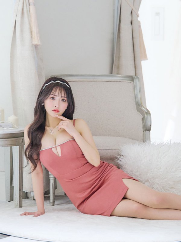 画像7: キャミソールビジュードレス/背中見せ/タイト/タック/ミニドレス/ キャバドレス【XS-Mサイズ/1カラー】[HC02] 【SB】dzj (7)