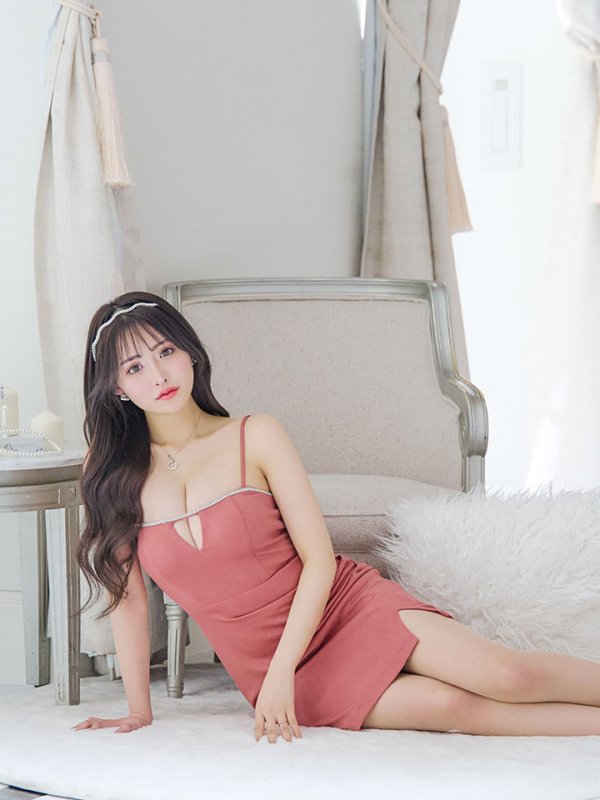 画像8: キャミソールビジュードレス/背中見せ/タイト/タック/ミニドレス/ キャバドレス【XS-Mサイズ/1カラー】[HC02] 【SB】dzj (8)