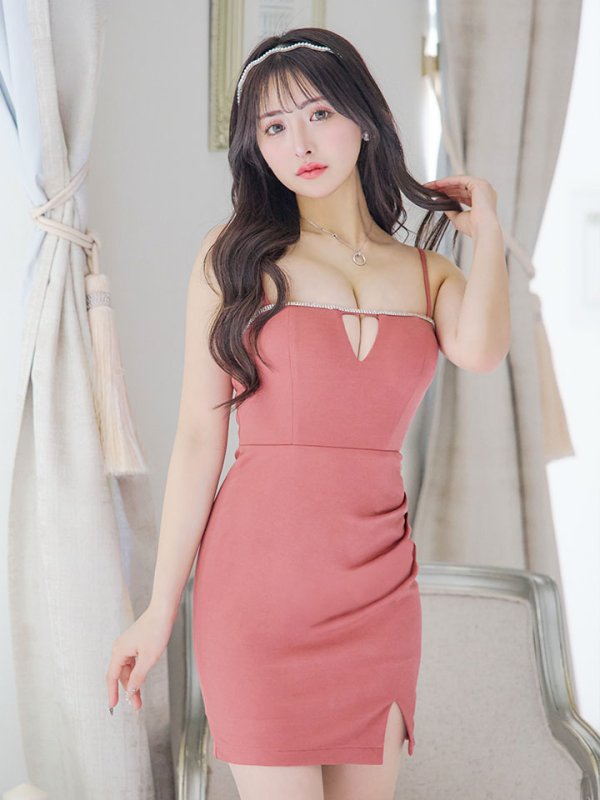 画像9: キャミソールビジュードレス/背中見せ/タイト/タック/ミニドレス/ キャバドレス【XS-Mサイズ/1カラー】[HC02] 【SB】dzj (9)