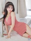画像2: ノースリーブ/フロントジップ/ストレッチ/ワンカラー/谷間見せ/背中見せ/タイト/キャバドレス【XS-Mサイズ/2カラー】[OF01-U] 【SB】dzw (2)