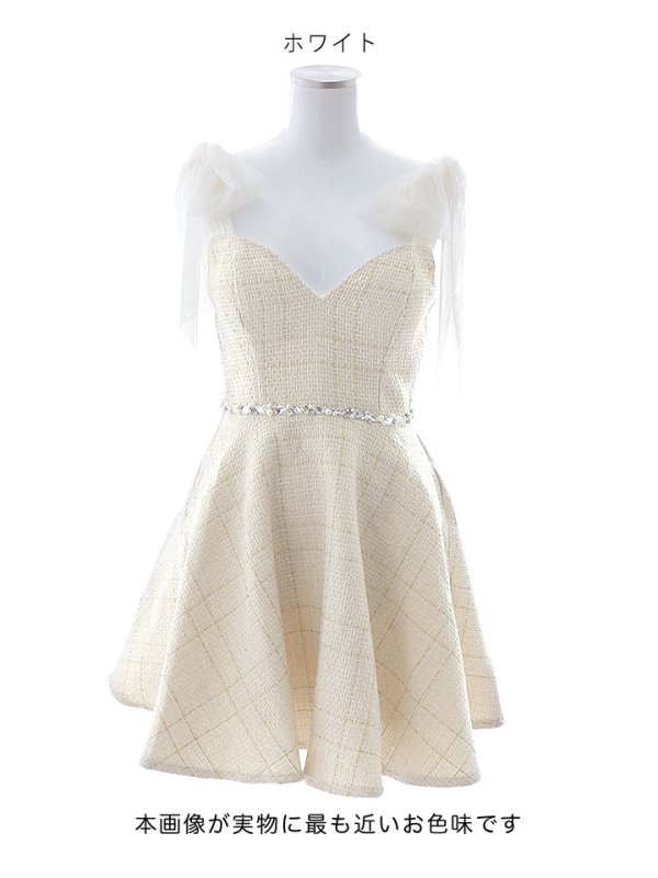画像13: リボンショルダーワンピース/ノースリーブ/谷間見せ/背中見せ/ミニドレス/キャバドレス【XS-Mサイズ/1カラー】[HC02] 【SB】dzj (13)