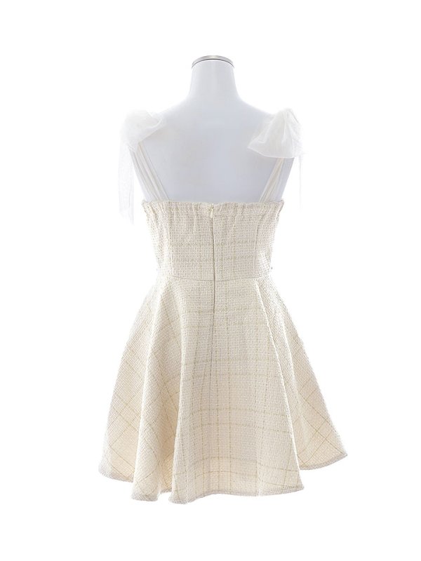 画像14: リボンショルダーワンピース/ノースリーブ/谷間見せ/背中見せ/ミニドレス/キャバドレス【XS-Mサイズ/1カラー】[HC02] 【SB】dzj (14)