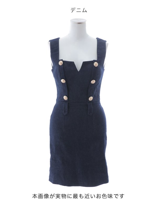 画像16: Lサイズ登場!タイトデニムドレス/ノースリーブ/カジュアル/ボタン/ミニドレス/キャバドレス【XS-Lサイズ/1カラー】[HC02-X] 【SB】dzj (16)