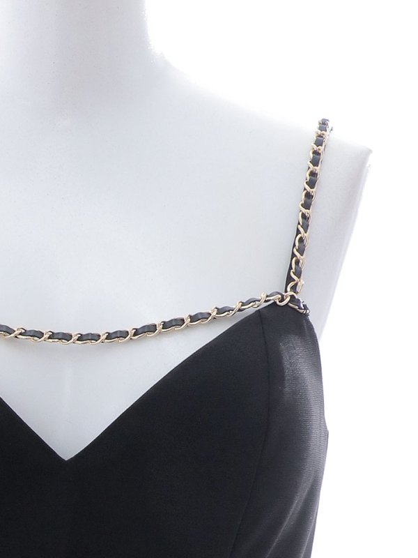 画像28: ウエストカットキャミソールドレス/チェーン/谷間見せ/背中見せ/透け感/ミニドレス/キャバドレス【XS-Lサイズ/3カラー】[HC02-X] 【SB】dzj (28)