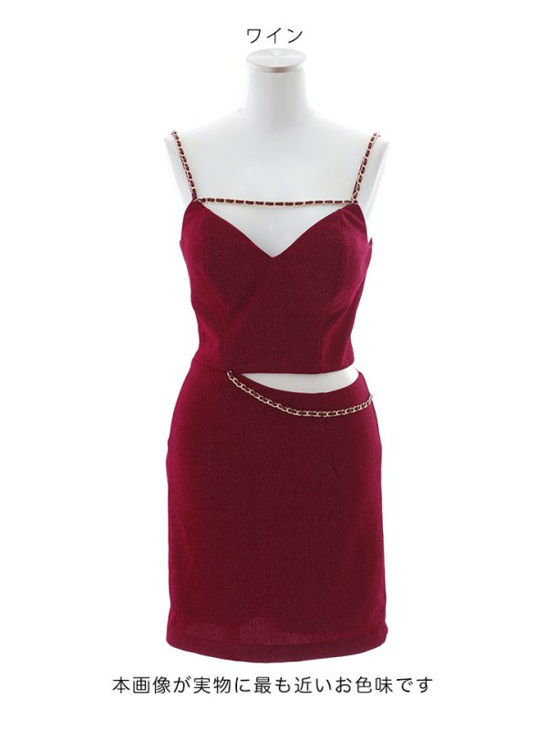 画像26: ウエストカットキャミソールドレス/チェーン/谷間見せ/背中見せ/透け感/ミニドレス/キャバドレス【XS-Lサイズ/3カラー】[HC02-X] 【SB】dzj (26)