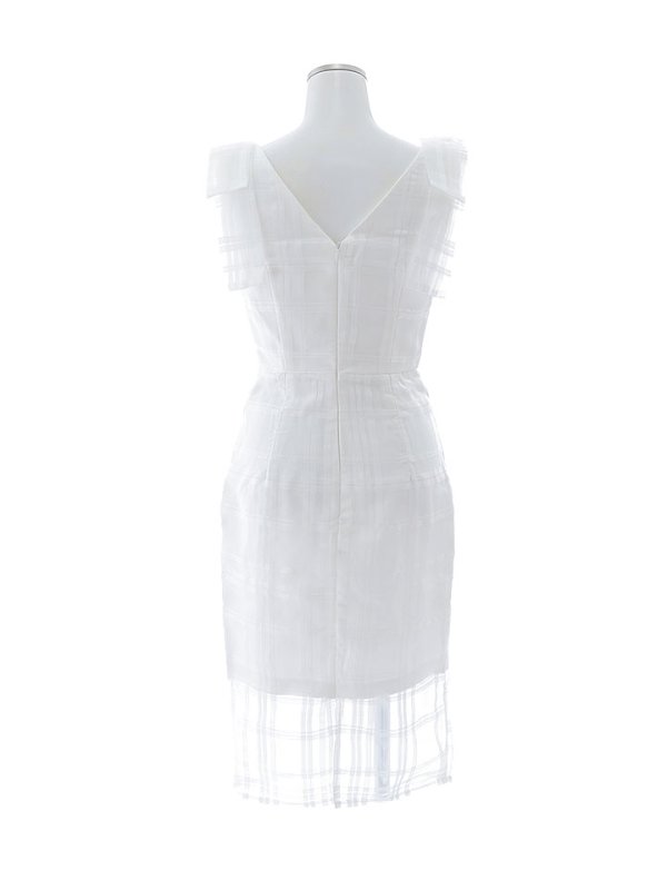 画像20: 【sifeel/シフィール】チュールレイヤードワンピース/ノースリーブ/リボン/パールボタン/谷間見せ/背中見せ/ミディアムドレス/キャバドレス【S-Mサイズ/2カラー】[HC02] 【SB】 (20)