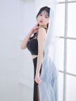 画像18: シースルーノースリーブドレス/チュール/ビジュー/パール/谷間見せ/背中見せ/ロングドレス/キャバドレス【S-Lサイズ/1カラー】[OF04] 【SB】dzj (18)