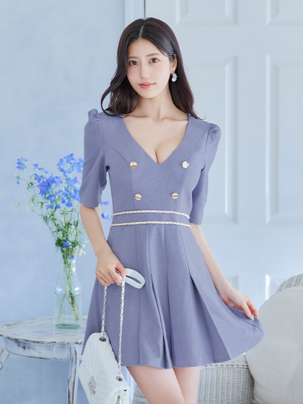 画像6: 新色登場！ツイードプリーツスカートミニドレス/キャバドレス【XS-XLサイズ/4カラー】[HC02] 【SB】dzws (6)