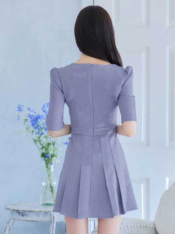 画像9: 新色登場！ツイードプリーツスカートミニドレス/キャバドレス【XS-XLサイズ/4カラー】[HC02] 【SB】dzws (9)