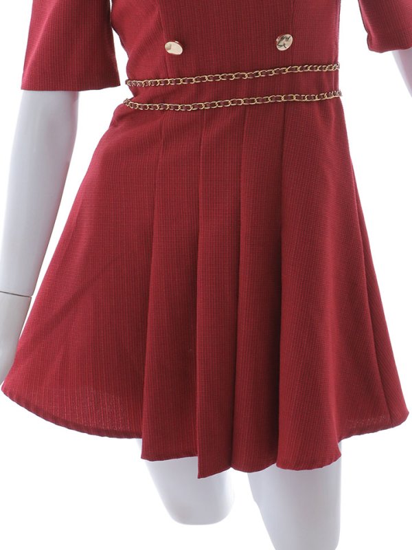 画像37: 新色登場！ツイードプリーツスカートミニドレス/キャバドレス【XS-XLサイズ/4カラー】[HC02] 【SB】dzws (37)