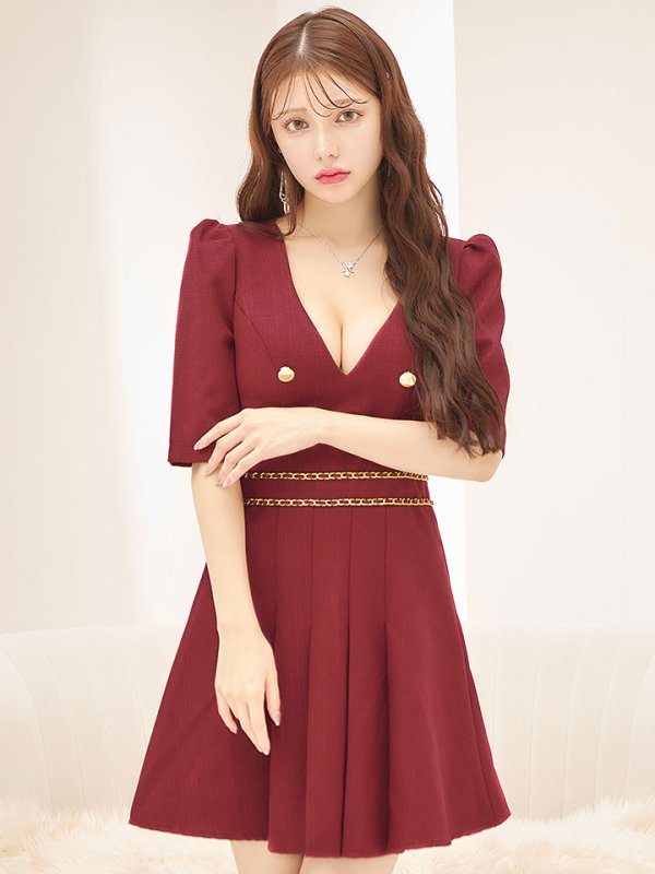 画像6: 新色登場！ツイードプリーツスカートミニドレス/キャバドレス【XS-XLサイズ/4カラー】[HC02] 【SB】dzws (6)