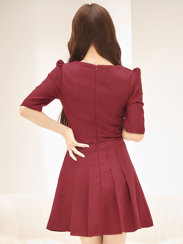 画像9: 新色登場！ツイードプリーツスカートミニドレス/キャバドレス【XS-XLサイズ/4カラー】[HC02] 【SB】dzws (9)