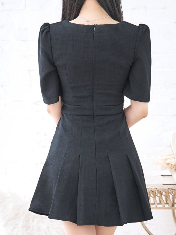 画像9: 新色登場！ツイードプリーツスカートミニドレス/キャバドレス【XS-XLサイズ/4カラー】[HC02] 【SB】dzws (9)