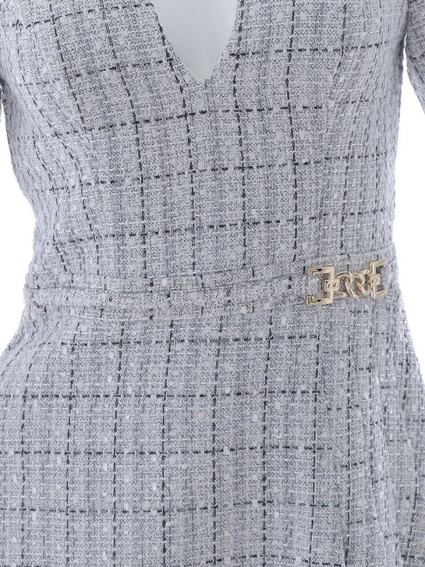 画像17: 新サイズ登場!ツイードワンピースドレス/チェック柄/デザインバックル/Aライン/谷間見せ/背中隠し/ミニドレス/キャバドレス【XS-Lサイズ/1カラー】[OF01A] 【SB】dzws (17)