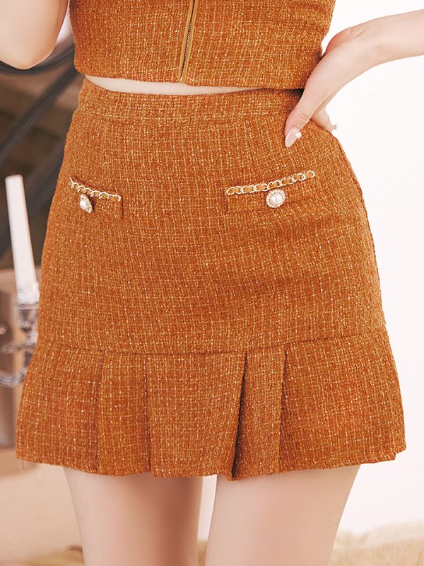 画像8: 【即日発送】【送料無料】マーメイドツイードパールボタンドレス/キャバドレス【XS-Lサイズ/4カラー】[OF01A]【SB】dzw (8)